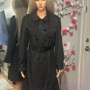 Yoki New York Black Satin Lined Coat Sz M